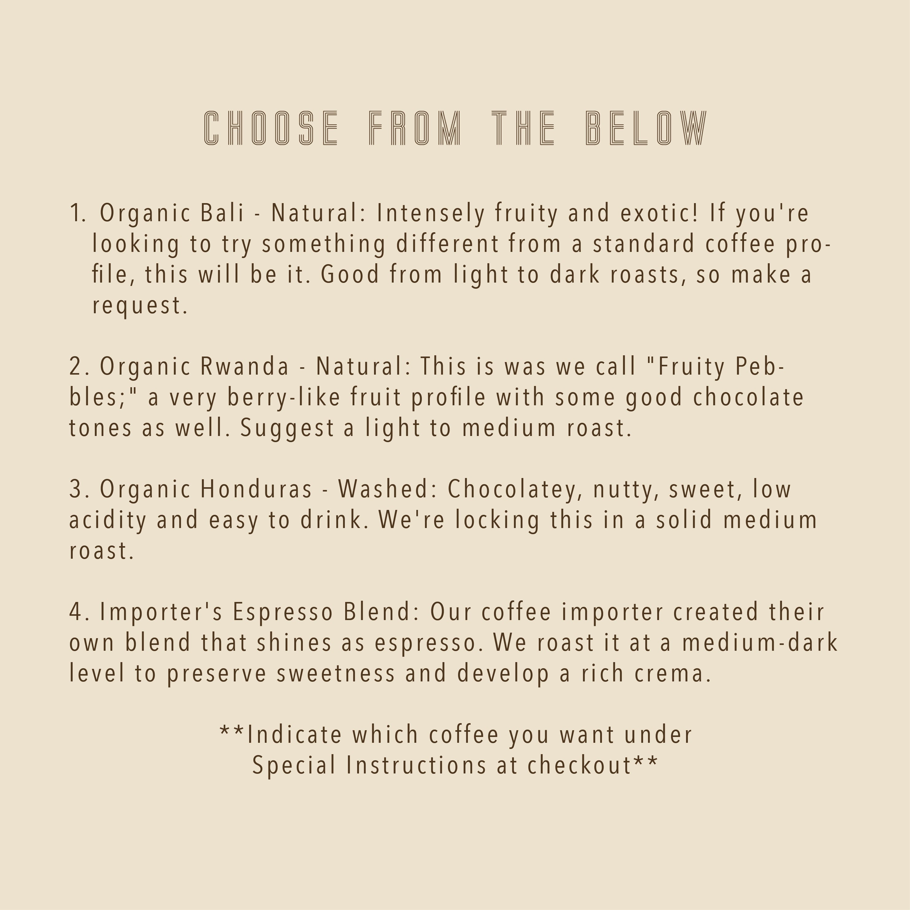 Rotating & Limited Coffees
